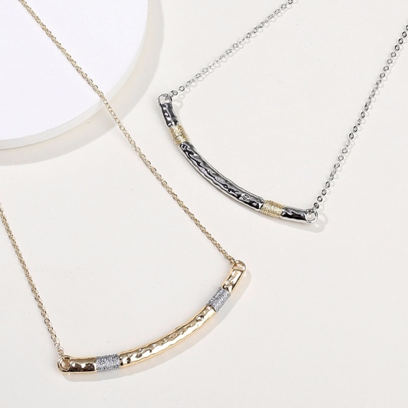 Jewelry - Silver Bar Necklace